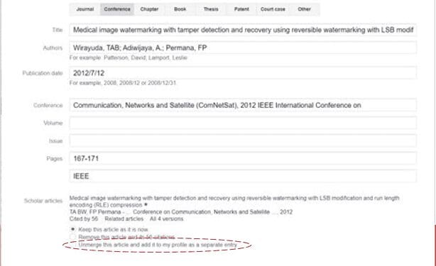 Memperbaiki Artikel Bertanda Bintang pada Google Scholar Memperbaiki Artikel Bertanda Bintang pada Google Scholar