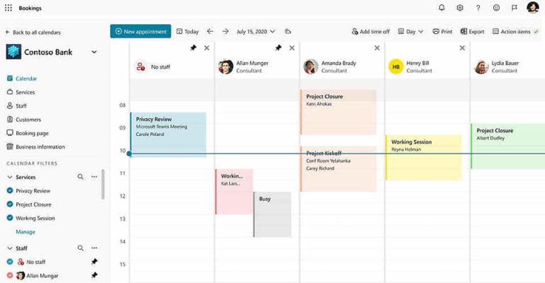 microsoft booking