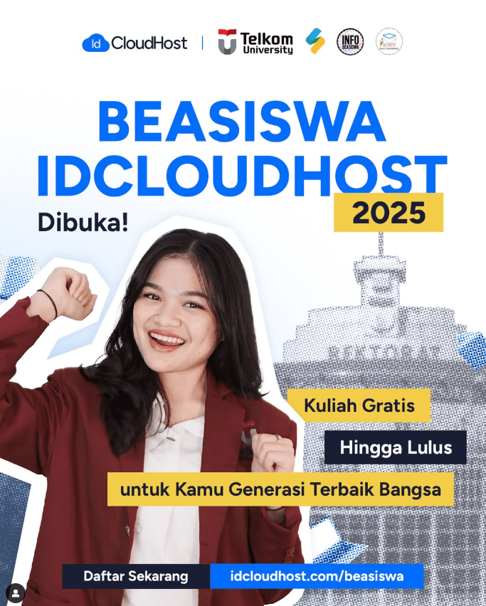 Jalur Beasiswa Tel U x IDCloudhost 2025